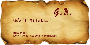Gál Miletta névjegykártya